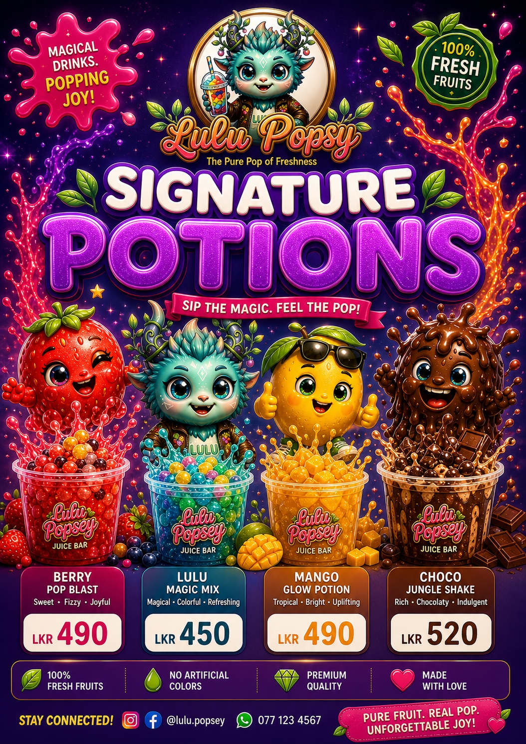 Lulu Popsey Signature Drinks